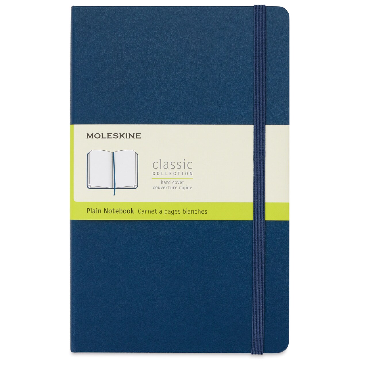 Moleskine Classic Hardcover Notebook - Sapphire Blue, Blank, 8-1/4" x 5"